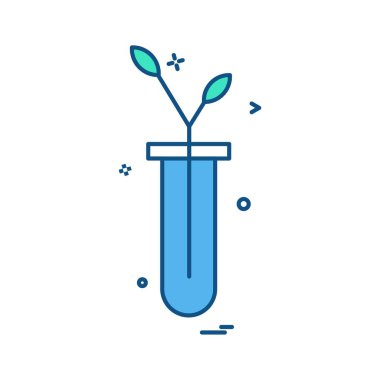 Tüp simgesi tasarım, renkli vektör çizim