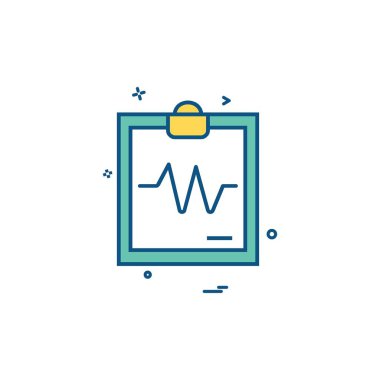 EKG rapor simge tasarlamak vektör 