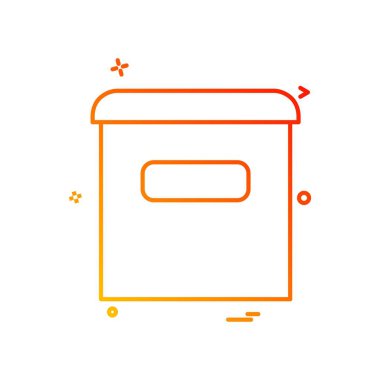 E-posta simgesi tasarım, renkli vektör çizim