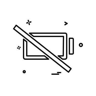 Batarya simgesi tasarım vektörü