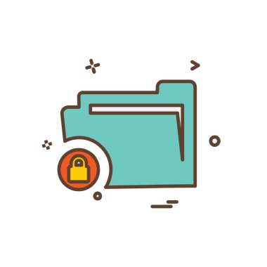 Klasör simge tasarlamak vektör