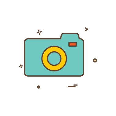 Kamera simgesi tasarım vektörü