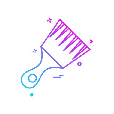 Fırça simgesi tasarım, renkli vektör çizim