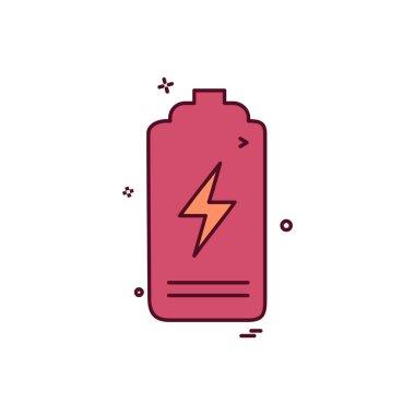 Batarya simgesi tasarım vektörü