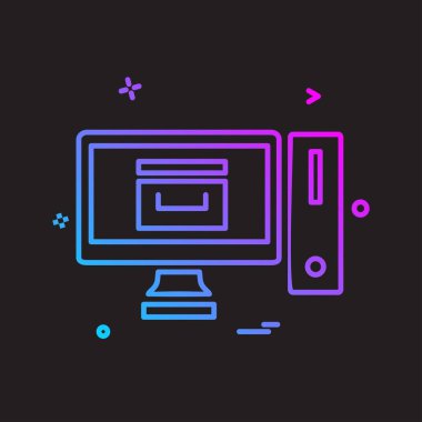 Bilgisayar simgesi tasarım vektörü