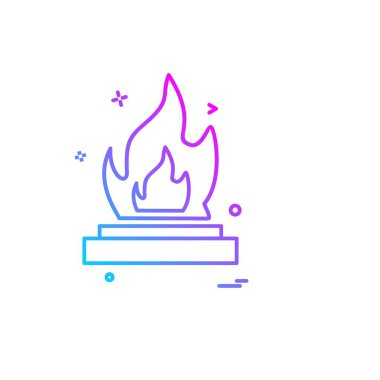 Simge tasarım vektörünü ateşle 