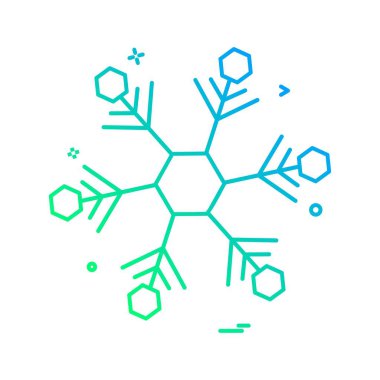 Kar tanesi simge vektör beyaz arka plan üzerinde