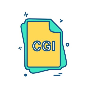 CGI dosya türü simge tasarlamak vektör 