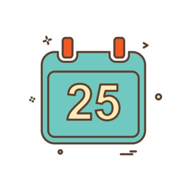 Noel 25 Aralık takvim simge tasarlamak vektör