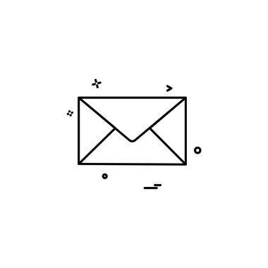 E-posta simgesi tasarım, renkli vektör çizim