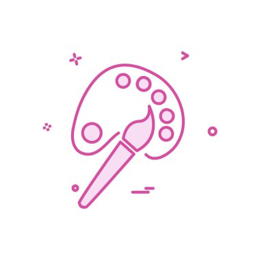 Boya düz simge vektör çizim 