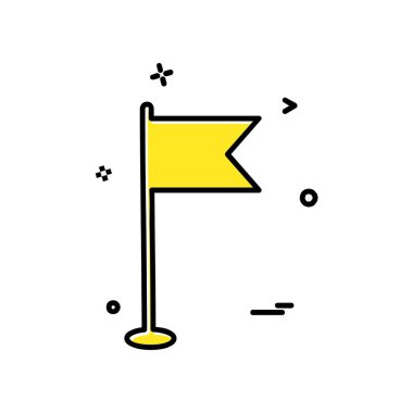 Bayrak simgesi tasarım vektörü