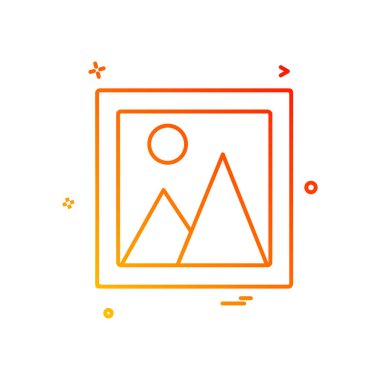 Resim simge tasarlamak vektör 