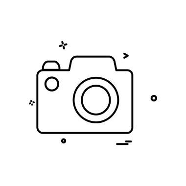 Kamera simgesi tasarım vektörü
