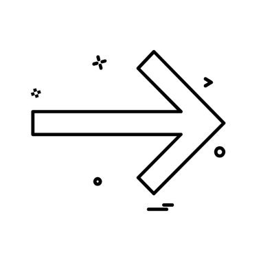 Sağ ok simge tasarlamak vektör