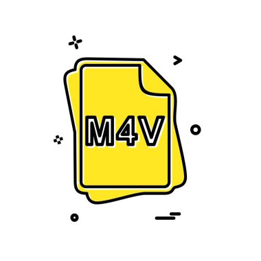 M4v dosya türü simge tasarlamak vektör 