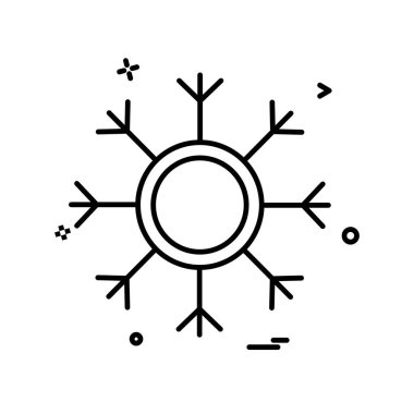 Sadece kar tanesi simgesi beyaz arka plan üzerinde