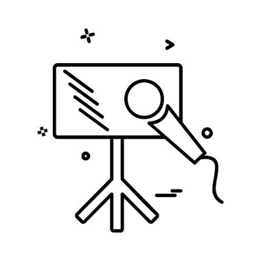 Medya simge vektör beyaz arka plan üzerinde