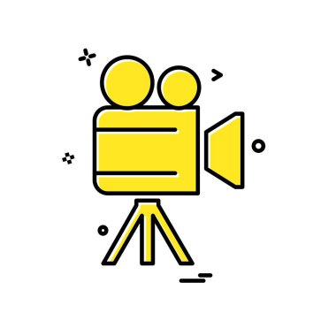 Kamera simgesi tasarım vektörü