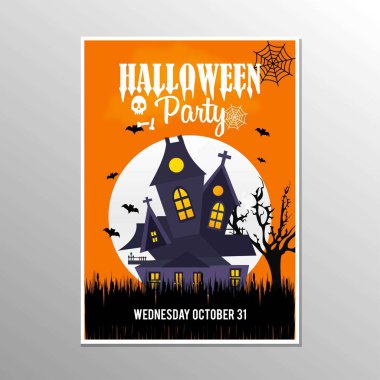 Mutlu Cadılar Bayramı daveti kart tasarlamak vektör 