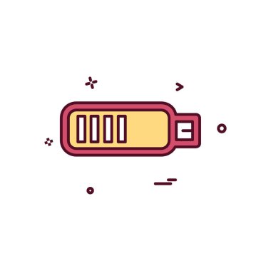 Batarya simgesi tasarım vektörü