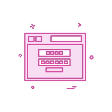 Web sitesi simgesi tasarım, renkli vektör çizim