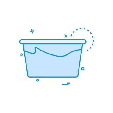 Küvet simgesi tasarım vektörü