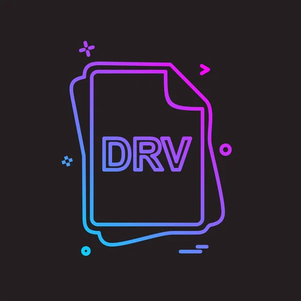 Drv ファイルの種類アイコン デザインのベクトル — ストックベクタ