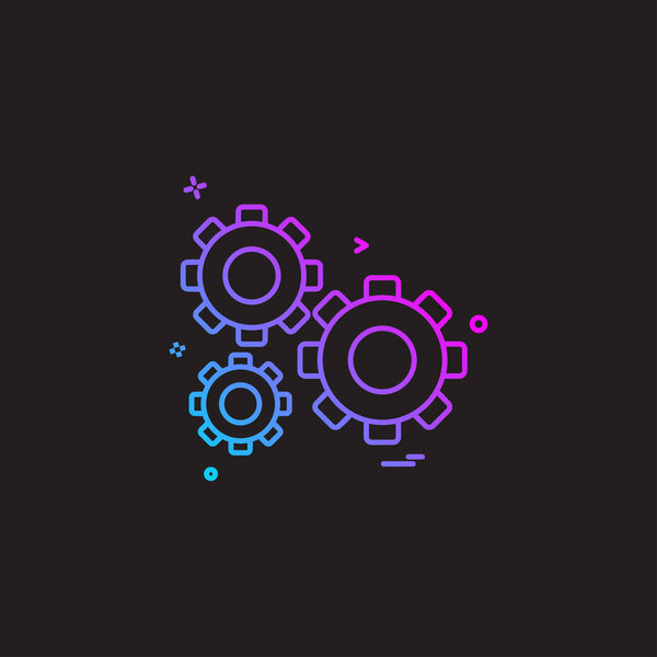 setting gear icon design vector  illustration 