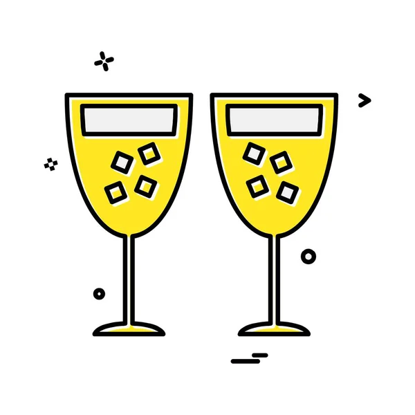 Дизайн Иконки Напитка Красочная Векторная Иллюстрация — стоковый вектор