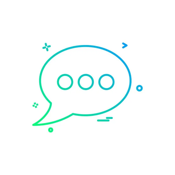 Bubble Chat Sms Text Icon Vektor Design — Stockvektor