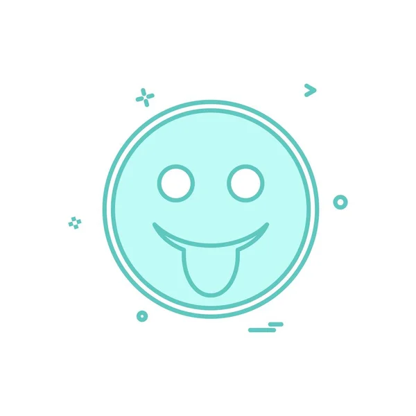 Design Ícone Emoji Feliz Ilustração Vetorial Colorida —  Vetores de Stock