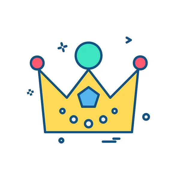 Crown Icon Design Vector — Stock Vector