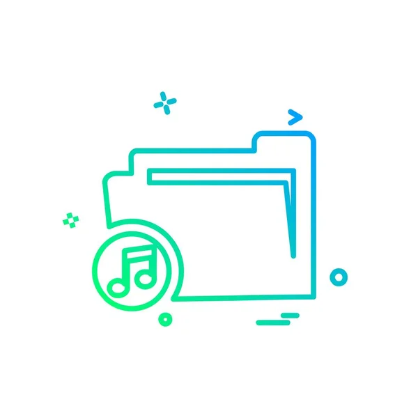 Ordner Icon Design Vektor Illustration — Stockvektor