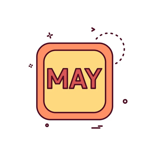 Vetor Design Ícone Calendário Maio —  Vetores de Stock