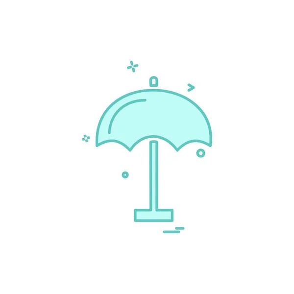Paraplu Pictogram Ontwerp Vectorillustratie — Stockvector