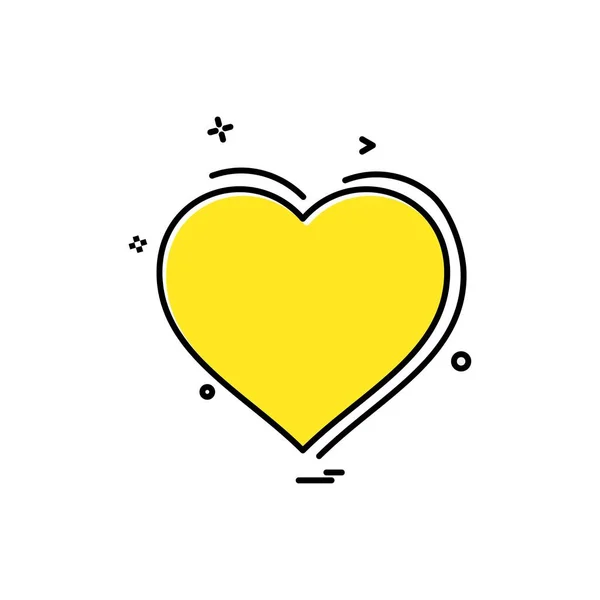 Heart Icon Design Illustrazione Vettoriale San Valentino — Vettoriale Stock