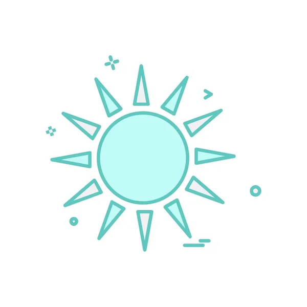 Sonne Icon Design Bunte Vektorillustration — Stockvektor