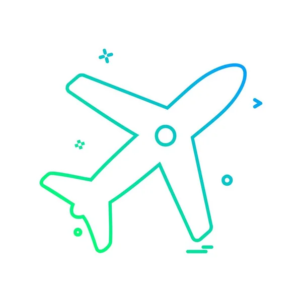 Aeroplane Icon Design Vector — 스톡 벡터