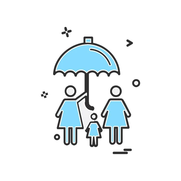 Umbrella Icon Design Vector Illustration — Stock Vector