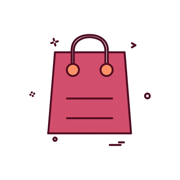 Tasche Einzelhandel Einkaufen Symbol Vektor Design — Stockvektor