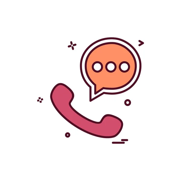 Chat Icon Design Vector — Stock Vector