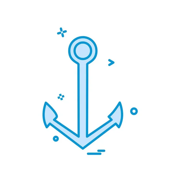 Anker Icon Design Vektor Illustration — Stockvektor