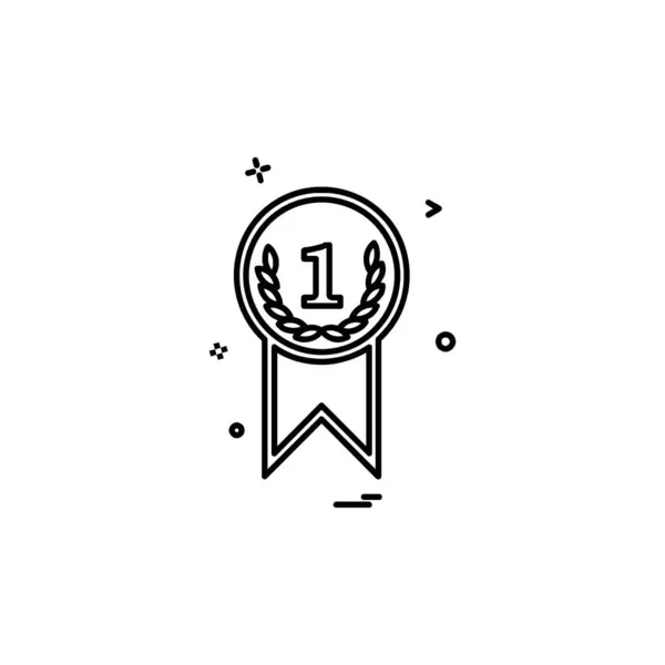 Medaille Symbol Design Vektor Illustration — Stockvektor
