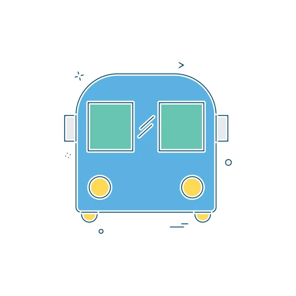 Bus Icon Design Bunte Vektorillustration — Stockvektor