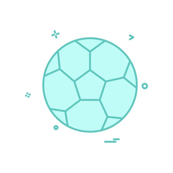 Icono Fútbol Vector Diseño — Vector de stock