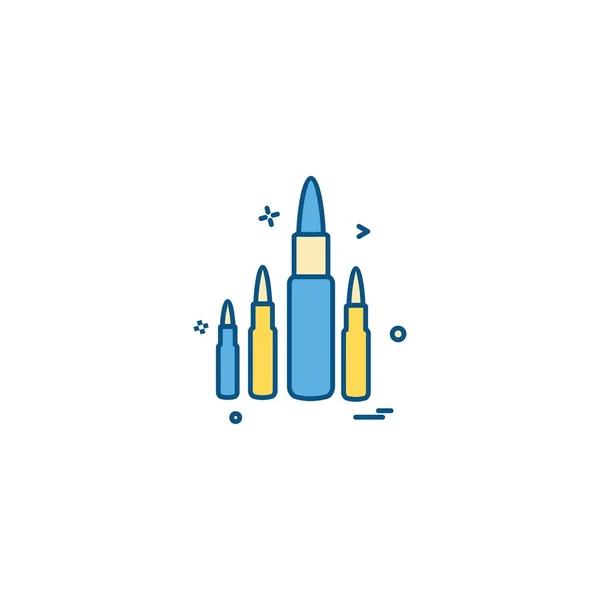 Ammo Bullet Military Shoot Icon Vector Design Illustration — Stock Vector