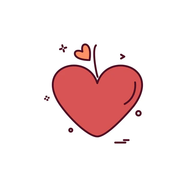 Diseño Iconos Corazón Ilustración Vectorial Para San Valentín — Archivo Imágenes Vectoriales