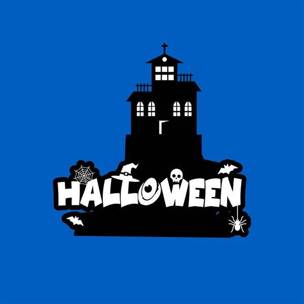 Diseño Halloween Con Tipografía Ilustración Vectorial Fondo Claro — Vector de stock