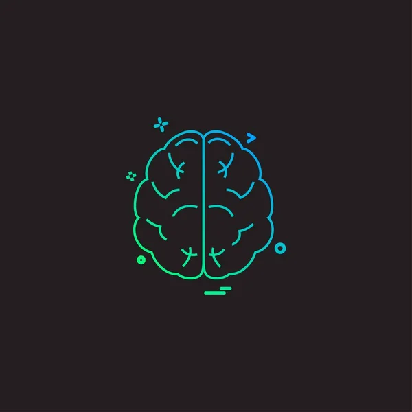 Вектор Проектирования Значков Мозга — стоковый вектор